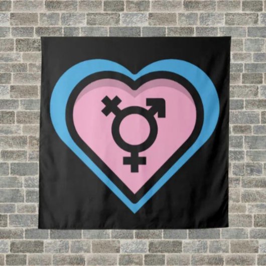 Hart van Trans Pride Tapijt Wandkleed