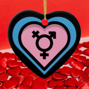 Hart van Trans Pride-versiering Keramisch Ornament