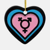 Hart van Trans Pride-versiering Keramisch Ornament (Voorkant)
