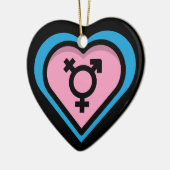 Hart van Trans Pride-versiering Keramisch Ornament (Links)