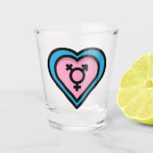Hart van Trans Trots Shotglas Shot Glas (Voorkant)