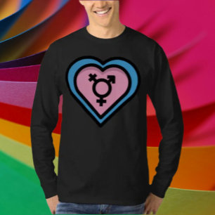 Hart van Trans Trots T-shirt met lange mouwen