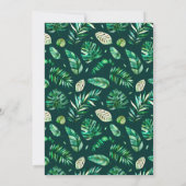 Hart van Tropische Waterverf Vloeiend Baby shower Kaart (Achterkant)