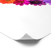 Hart van trots gemaakt met regenboogbloemen poster (Hoek)