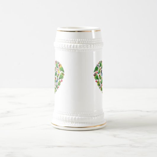 Hart van vedervogels bierpul (Center)