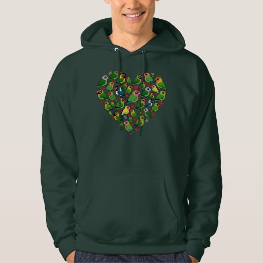 Hart van vedervogels hoodie (Voorkant)