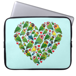 Hart van vedervogels laptop sleeve