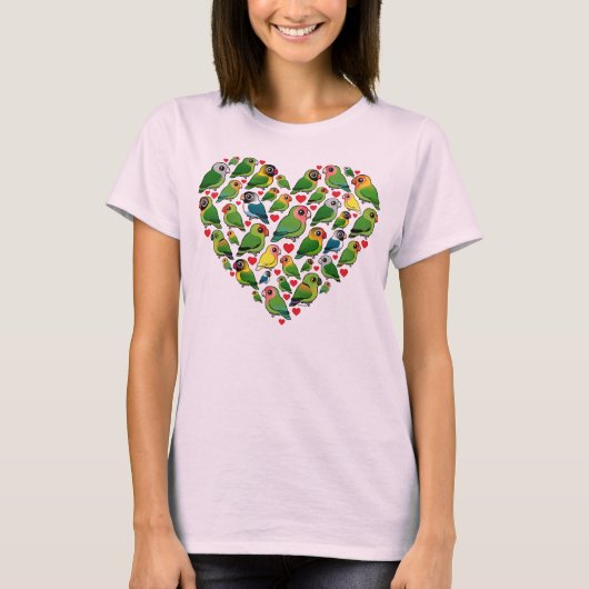 Hart van vedervogels t-shirt (Voorkant)