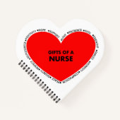 Hart van verpleegkundige Notitieblok Notitieboek (Voorkant)