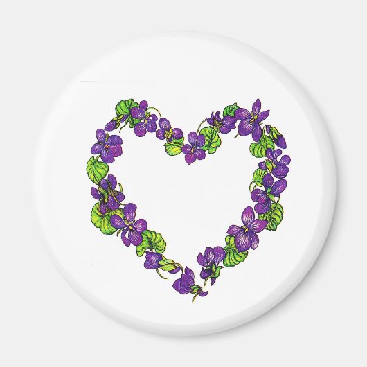 Hart van Violets Magneet (Voorkant)