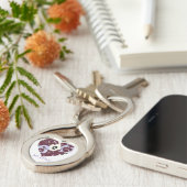 Hart van Viooltjes | Uitgave "MY LOVE" Sleutelhanger (Zijkant)