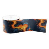 Hart van Vlammen Vuur & Hemel  Grosgrain Lint (Spoel)