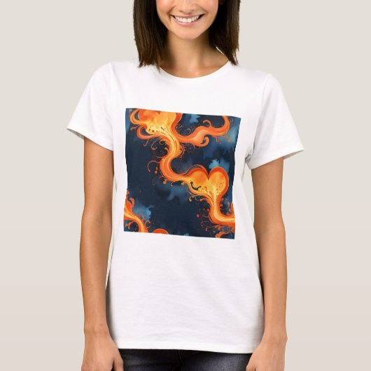 Hart van Vlammen Vuur & Hemel  T-shirt (Voorkant)