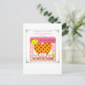 Hart van Vlees Bakkerij Valentijnsdag Briefkaart (Staand voorkant)