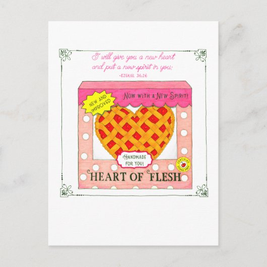 Hart van Vlees Bakkerij Valentijnsdag Briefkaart (Voorkant)