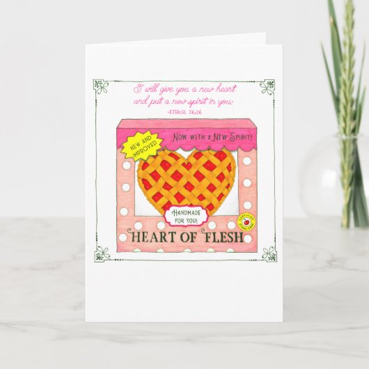 Hart van Vlees Bakkerij Valentijnsdag Kaart (Voorkant)