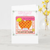 Hart van Vlees Bakkerij Valentijnsdag Kaart (Gele Bloem)