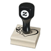 Hart van Vlinders Hout Art Stamp Rubberstempel (Stempel)