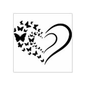 Hart van Vlinders Hout Art Stamp Rubberstempel (Afrduk)