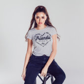 Hart van vriendschap typografie t-shirt
