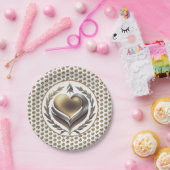 Hart van Vrijheid Papieren Bordje (Feest)