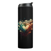 Hart van vrijwilliger thermosbeker (Gedraaid links)