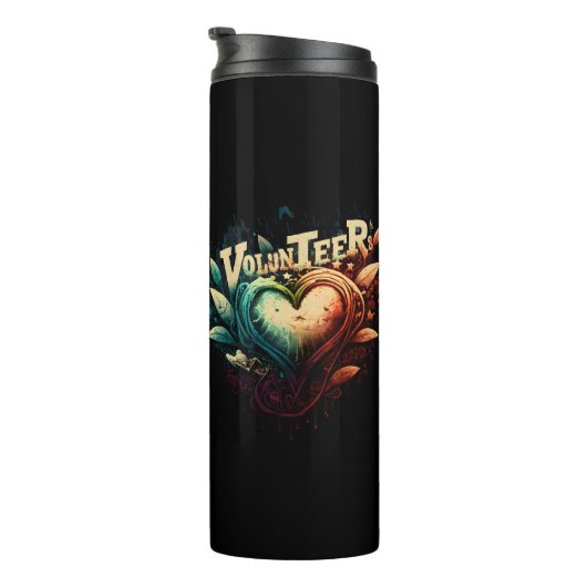 Hart van vrijwilliger thermosbeker (Geroteerd rechts)