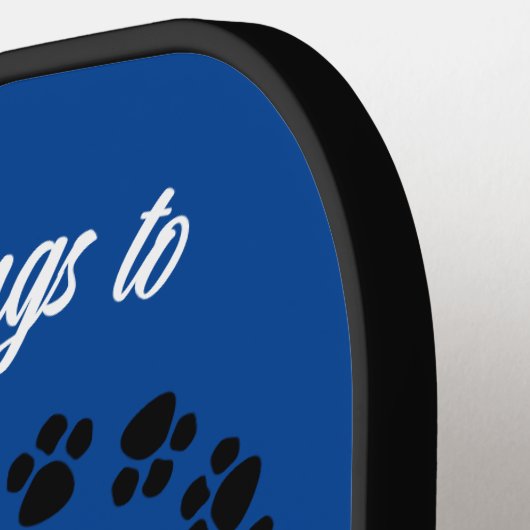 Hart van zwarte verf afdrukken dubbelzijdig blauw pickleball paddle (Links Detail)