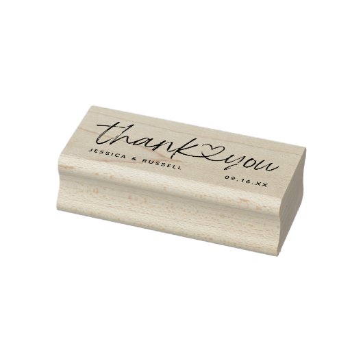 Hart Verbonden Script Bedankt Rubberstempel (Stempel)