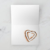 Hart Verbrande Houten Valentijn Kaart (Binnen)