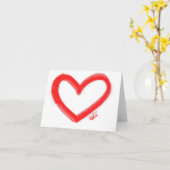 Hart verf kaart (Gele Bloem)