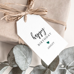 Hart Verjaardagscadeau-labels in elke kleur, Verja Cadeaulabel