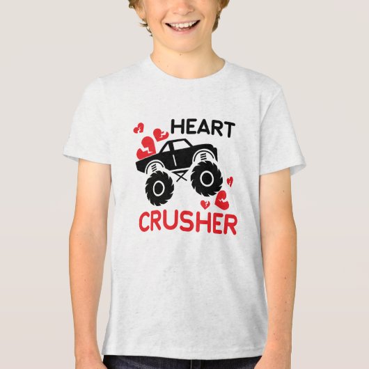 Hart Versplinterende Valentijnsdag Tri-Blend Shirt (Voorkant)