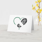 hart vertrappen kaart (Gele Bloem)