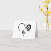 hart vertrappen kaart (Gele Bloem)