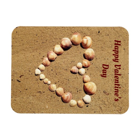 Hart vervaardigd van zeeshells Magnet Magneet (Horizontaal)