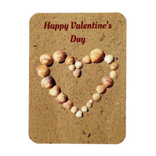 Hart vervaardigd van zeeshells Magnet Magneet