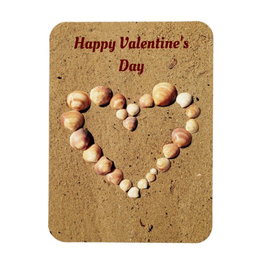 Hart vervaardigd van zeeshells Magnet Magneet (Verticaal)