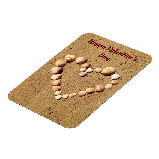 Hart vervaardigd van zeeshells Magnet Magneet (Linkerzijde)