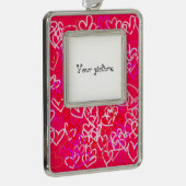 hart verzilverd omlijst ornament (Rechts)