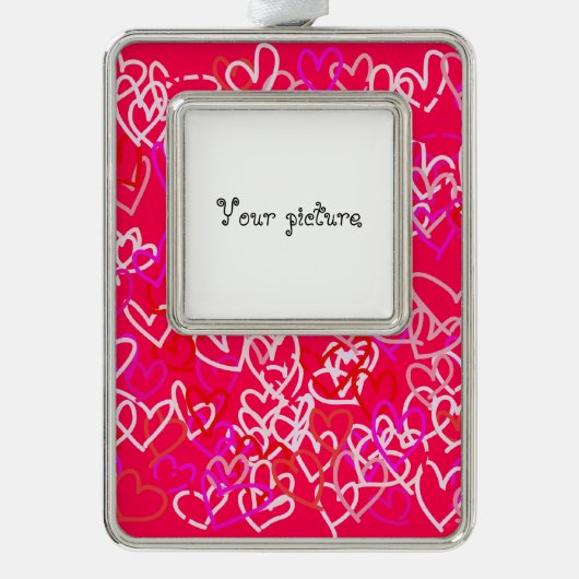 hart verzilverd omlijst ornament (Voorkant)