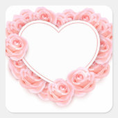 hart vierkante sticker (Voorkant)