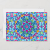 Hart  Violet & Blue Fractal Kaleidoscope Kaart (Voorkant)