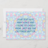 Hart  Violet & Blue Fractal Kaleidoscope Kaart (Achterkant)