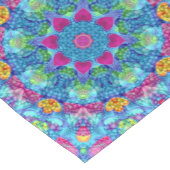 Hart  Violet & Blue Fractal Kaleidoscope Korte Tafelloper (Hoek)