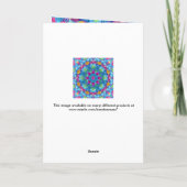 Hart Violet en Blue  Fractal Kaleidoscope Kaart (Achterkant)