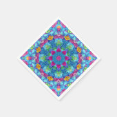 Hart Violet en Blue  Fractal Kaleidoscope Servet (Hoek)