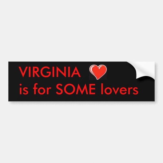 hart, VIRGINIA is voor SOME geliefden Bumpersticker (Voorkant)