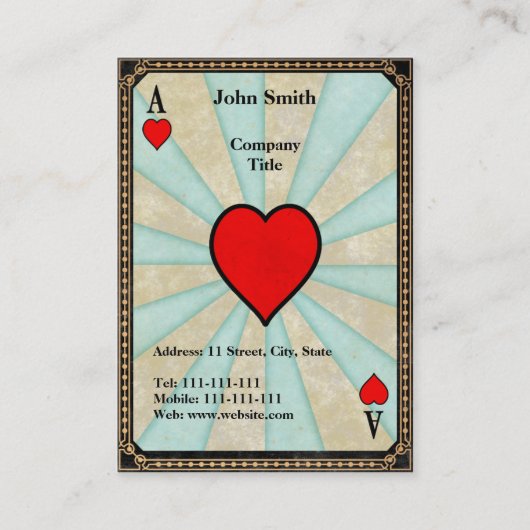  hart visitekaartje (Voorkant)