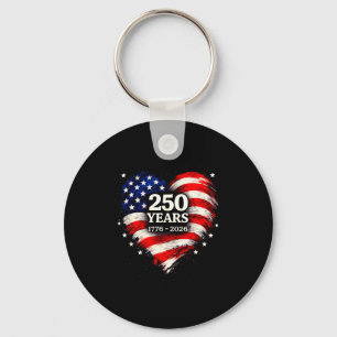 Hart vlag 250 jaar vrijheid ontwerp usa 1776 tot sleutelhanger